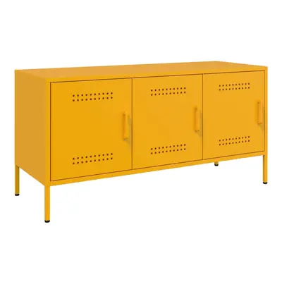 (yellow) vidaXL TV Cabinet TV Stand TV Unit Entertainment Centre Mustard Yellow Steel