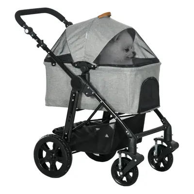 PawHut Pet Stroller Foldable Dog Cat Travel Carrying Bag for Small Dogs