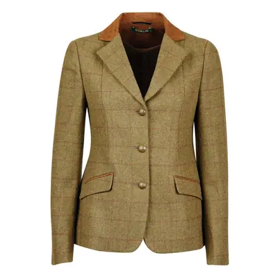 (40in, Brown) Dublin Womens/Ladies Albany Tweed Faux Suede Collar Tailored Jacket