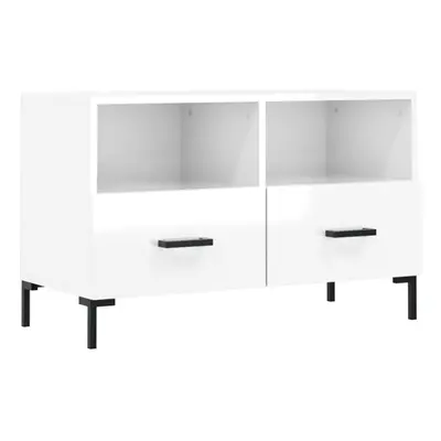 (high gloss white) vidaXL TV Cabinet TV Unit Sideboard Media Unit TV Stand White Engineered Wood