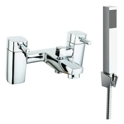 Square Bath Shower Mixer Tap with Modern Bathroom Shower Head