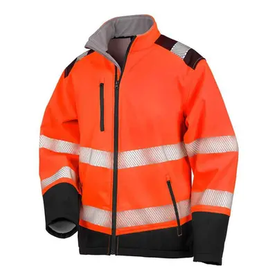 (4XL, Fluorescent Orange/Black) SAFE-GUARD by Result Unisex Adult Ripstop Printable Safety Soft 