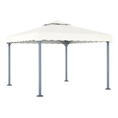 Garden Furniture Set Gazebo 300x300 cm Cream Aluminium