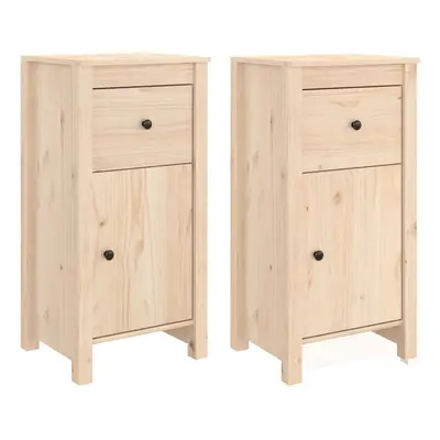 vidaXL 2x Solid Wood Pine Sideboards Side Cabinet Cupboard Home Organiser