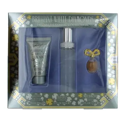 White Diamonds Brilliant Pcs Set For Women: 1.7 Eau De Toilette Spray + 1.7 Body Lotion + 0.12 P