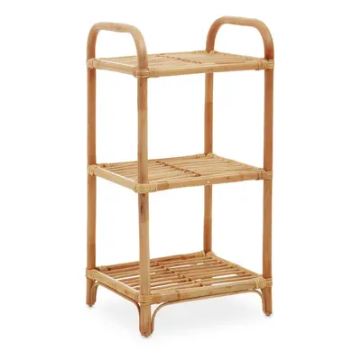 Interiors by Premier Sturdy Natural Rattan Shelf Unit, Durable Shelving Unit, Versatile Industri