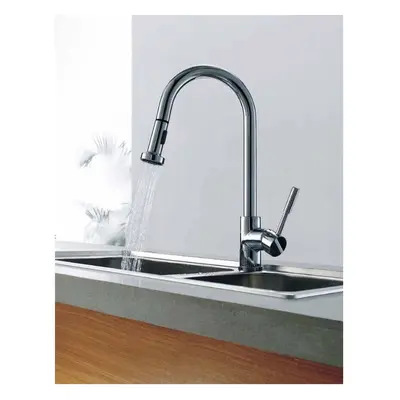 Kitchen Sink Pull Out Spray Mono Mixer Tap Chrome