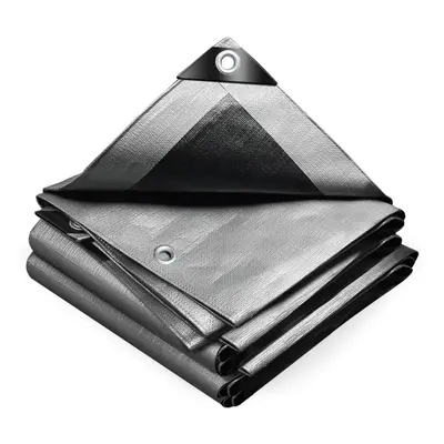 VOUNOT 4x6m Tarpaulin Heavy Duty g/mÂ² Waterproof Tarp Grey