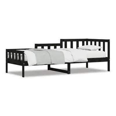 (black, x cm) vidaXL Day Bed Bedroom Sofa Bed Guest Bed Frame Daybed Couch Solid Wood Pine