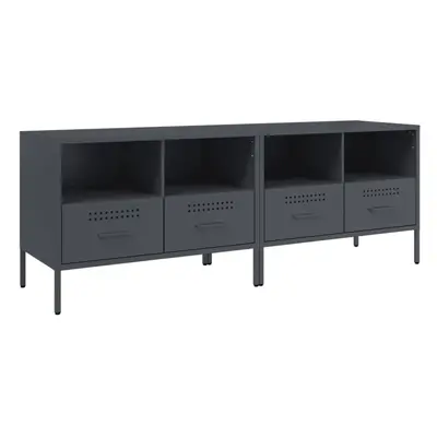 (anthracite, pcs) vidaXL TV Cabinets TV Stand TV Unit Hifi Cabinet pcs Black Cold-rolled Steel