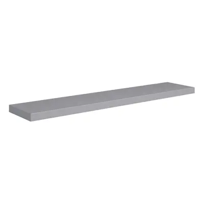 vidaXL Floating Wall Shelf Grey 120x23.5x3.8 cm MDF Display Book Hanging Rack