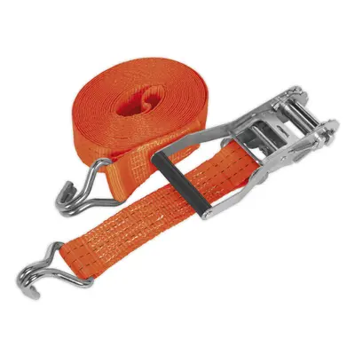 50mm x 6m 3000KG Ratchet Tie Down Straps Set - Polyester Webbing & Steel J Hook