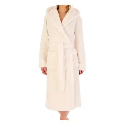 (Cream, 2XL) Slenderella HC4341 Women's Hooded Dressing Gown