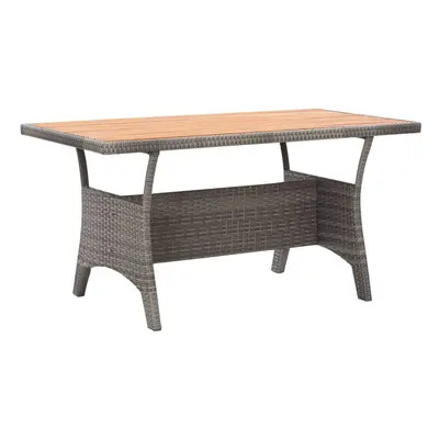 vidaXL Solid Acacia Wood Garden Table Grey Outdoor Furniture Dinner Table