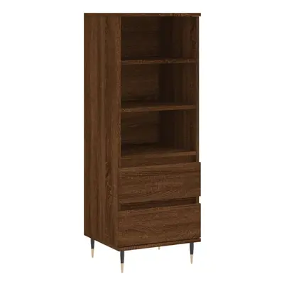 (brown oak) vidaXL Highboard Sideboard Tall Storage Cabinet Side Cabinet Engineered Wood