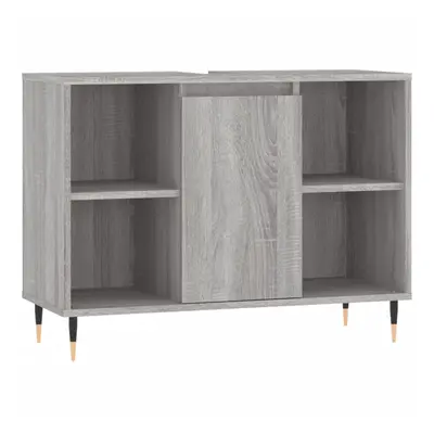 (grey sonoma) vidaXL Bathroom Cabinet Vanity Unit Highboard Cupboard White Engineered Wood