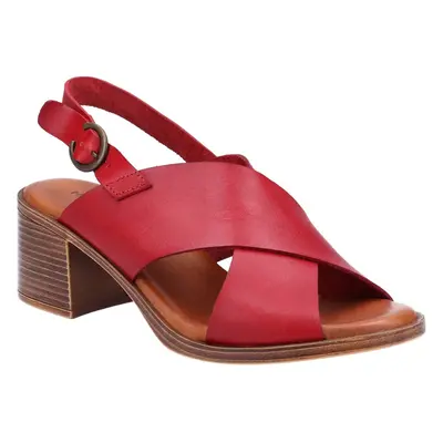 (Red, UK 5) Hush Puppies Gabrielle Womens Ladies Heeled Slingback Sandals