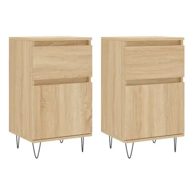 (sonoma oak, pcs) vidaXL Sideboard Storage Cabinet Cupboard Side Cabinet White Engineered Wood