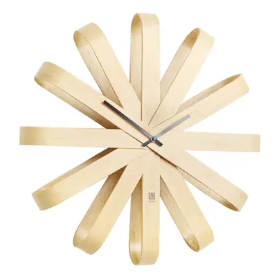 Umbra Ribbonwood Wall Clock Natural, Beechwood, 51.4cm