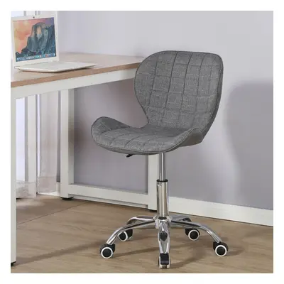 Charles Jacobs Grey Swivel Chair | Adjustable Office Chair with Chrome Base Wheels