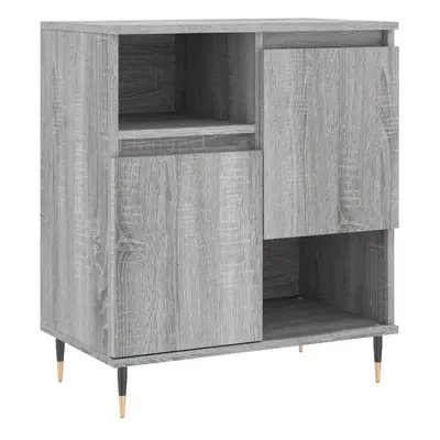 (grey sonoma) vidaXL Sideboard Storage Cabinet Cupboard Side Cabinet White Engineered Wood