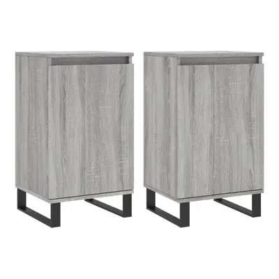 (grey sonoma, pcs) vidaXL Sideboard Storage Side Cabinet Cupboards pcs White Engineered Wood