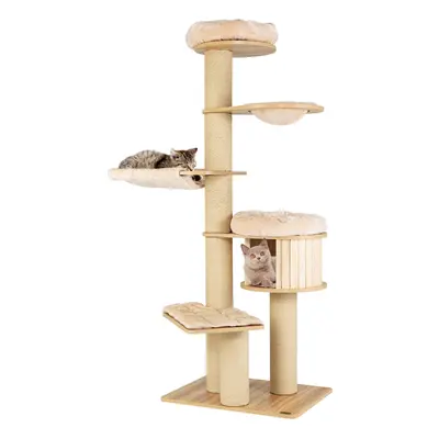 191 cm Cat Tower Multi-Storey Cat Tree Scratch Posts W/Condo & Top Perch