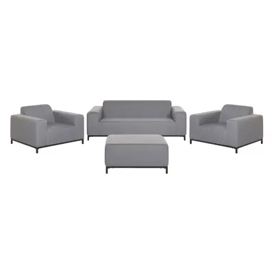 Garden Lounge Set with Table Seater ROVIGO Grey