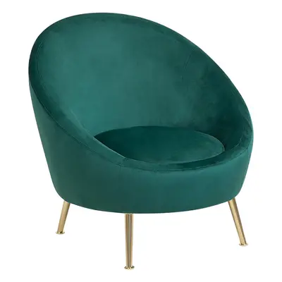 Velvet Accent Chair Emerald Green LANGA