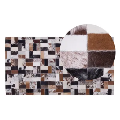 Cowhide Area Rug x cm Brown and Beige CESME