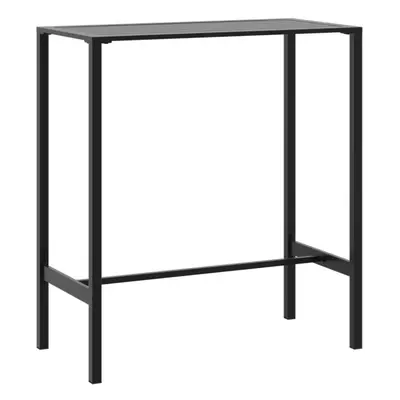 (100 x x cm) vidaXL Bar Table Outdoor Pub Table Bistro Table Black Powder-coated Steel