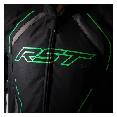 (46, Black / Grey / Neon Green) RST S-1 CE Motorbike Motorcycle Sports Touring Mens Textile Jack