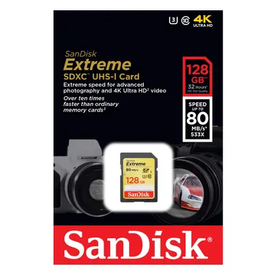 SanDisk Extreme SDXC Card 128GB Class10