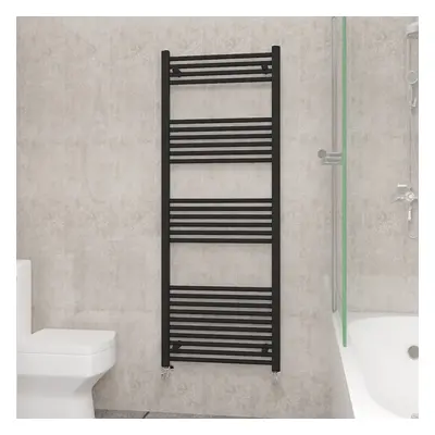 (1600x600mm, Black) NRG Straight Central Heating Towel Rail Bathroom Heated Rad Radiators Ladder