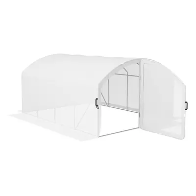 Outsunny x x 2m Polytunnel Greenhouse with Door, UV-resistant PE Cover