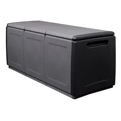 (138 x x cm) vidaXL Garden Storage Box Dark Grey and Black Tool Box Furniture Multi Sizes