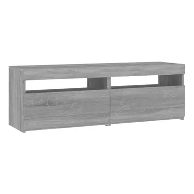 (grey sonoma, 2) vidaXL 1/2x TV Cabinet with LED Lights TV Stand Unit Multi Colours Multi Sizes