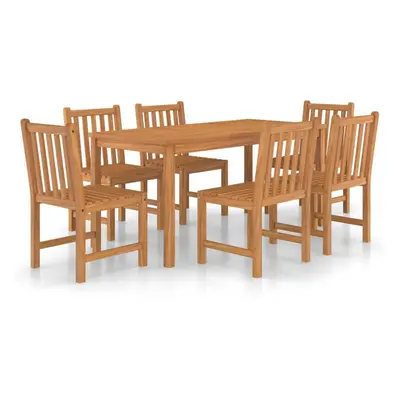 (7) vidaXL Solid Teak Wood Garden Dining Set Patio with/without Armrest 5/7 Piece