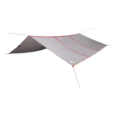 vidaXL Camping Tarp Tarpaulin Shelter Sunshade Grey and Orange Waterproof