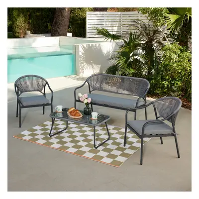 Sona Rattan Wicker Garden Furniture Set (Grey)