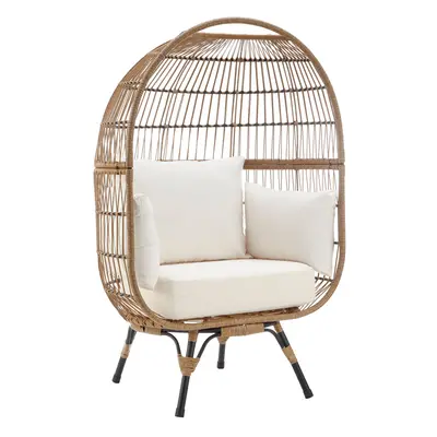 LIVIVO Rattan Cocoon Egg Chair