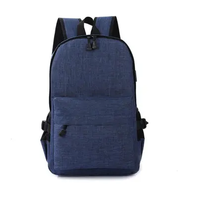 (Blue) 15L Outdoor USB Anti-theft Backpack Rucksack Laptop Bag School Shoulder Bag Camping Trave