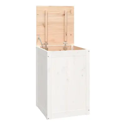 (white) vidaXL Solid Wood Pine Laundry Box Bin Multi Colours 44x44x66 cm/88.5x44x66 cm