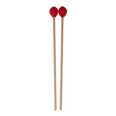 (Red) Yarn Head Medium Hard with Maple Handle Medium Keyboard Marimba Mallets