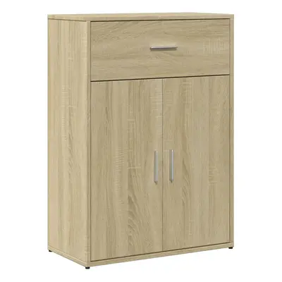 (smoked oak) vidaXL Sideboard Storage Cupboard Cabinet Highboard White Engineered Wood