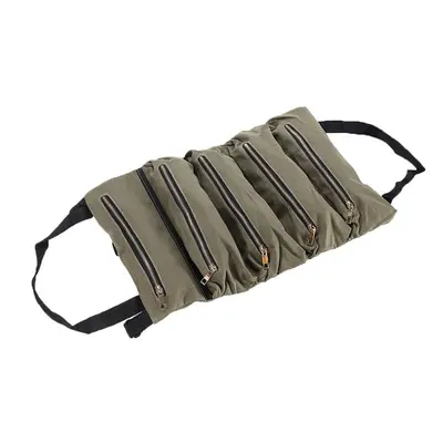 (Army Green) Handheld Foldable Canvas Storage Tool Bag Portable Toolbag Repair Hand Toolkit Meta