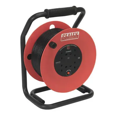 Sealey CR50/1.5 50mtr Heavy-Duty Cable Reel with Thermal Trip - 230V