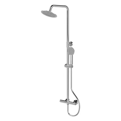 Round Thermostatic Shower Kit with Fixed Head & Adjustable Handset - Chrome - Balterley