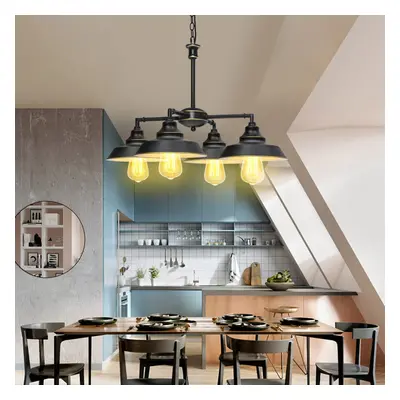 Industrial Metal Chandelier Pendant Light Indoor Home Bar Ceiling Lamp Fixture AC110V