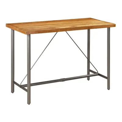 vidaXL Solid Reclaimed Teak Bar Table 150x70x106cm Kitchen Dining Furniture